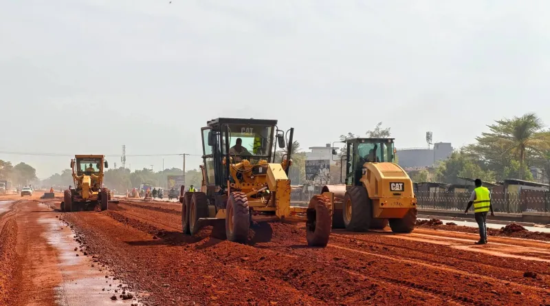 Travaux de modernisation de la route Bamako-Koulikoro au Mali