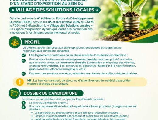 Appel à Candidature pour l’occupation d’un stand