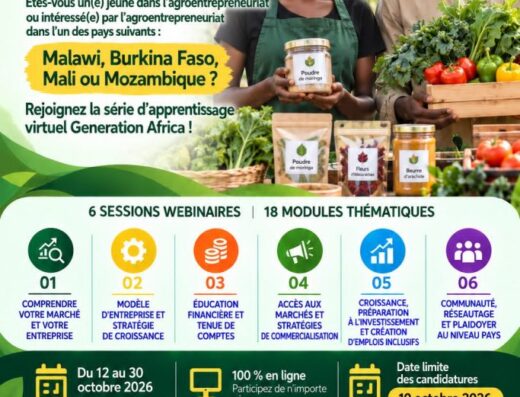 Programme Generation Africa par AGRA et Generation Africa