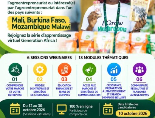 Programme Generation Africa par AGRA et Generation Africa