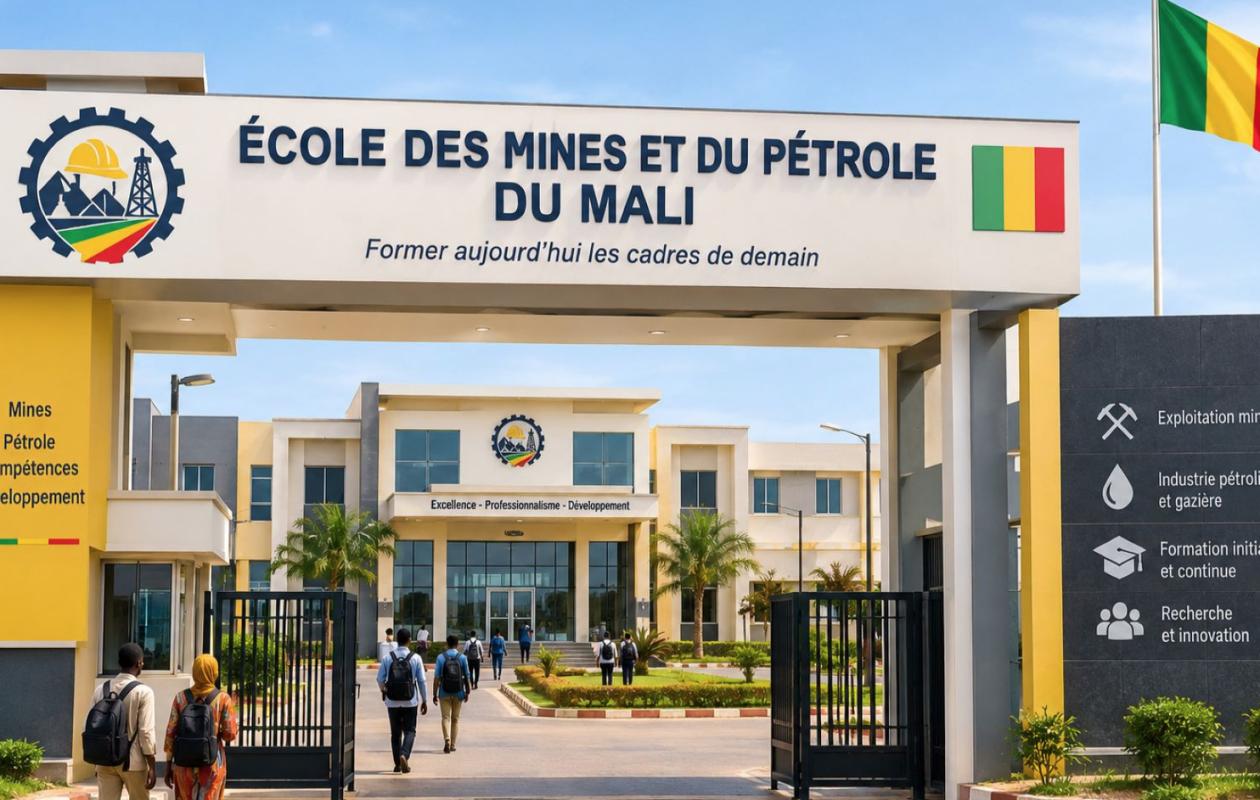 Étudiants en formation supérieure, future École des Mines et du Pétrole au Mali